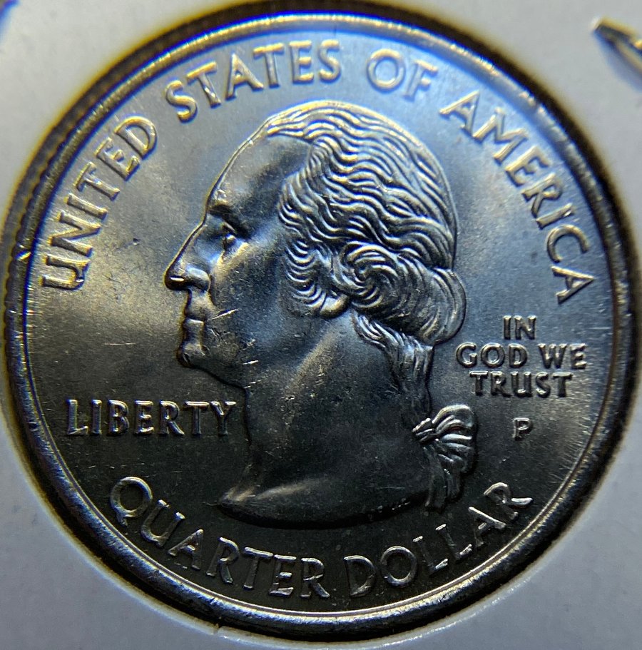 2003-Illinois-Quarter-With-Damage-On-Reverse